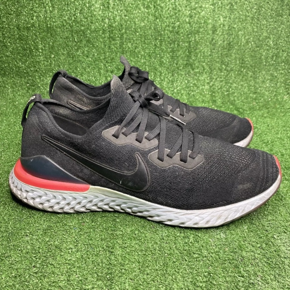 Nike Epic React Flyknit 2 Mens Size 13 Black Running‎ Shoes Sneakers BQ8928-003